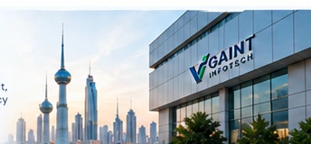 Illustrative corporate office and Kuwait skyline